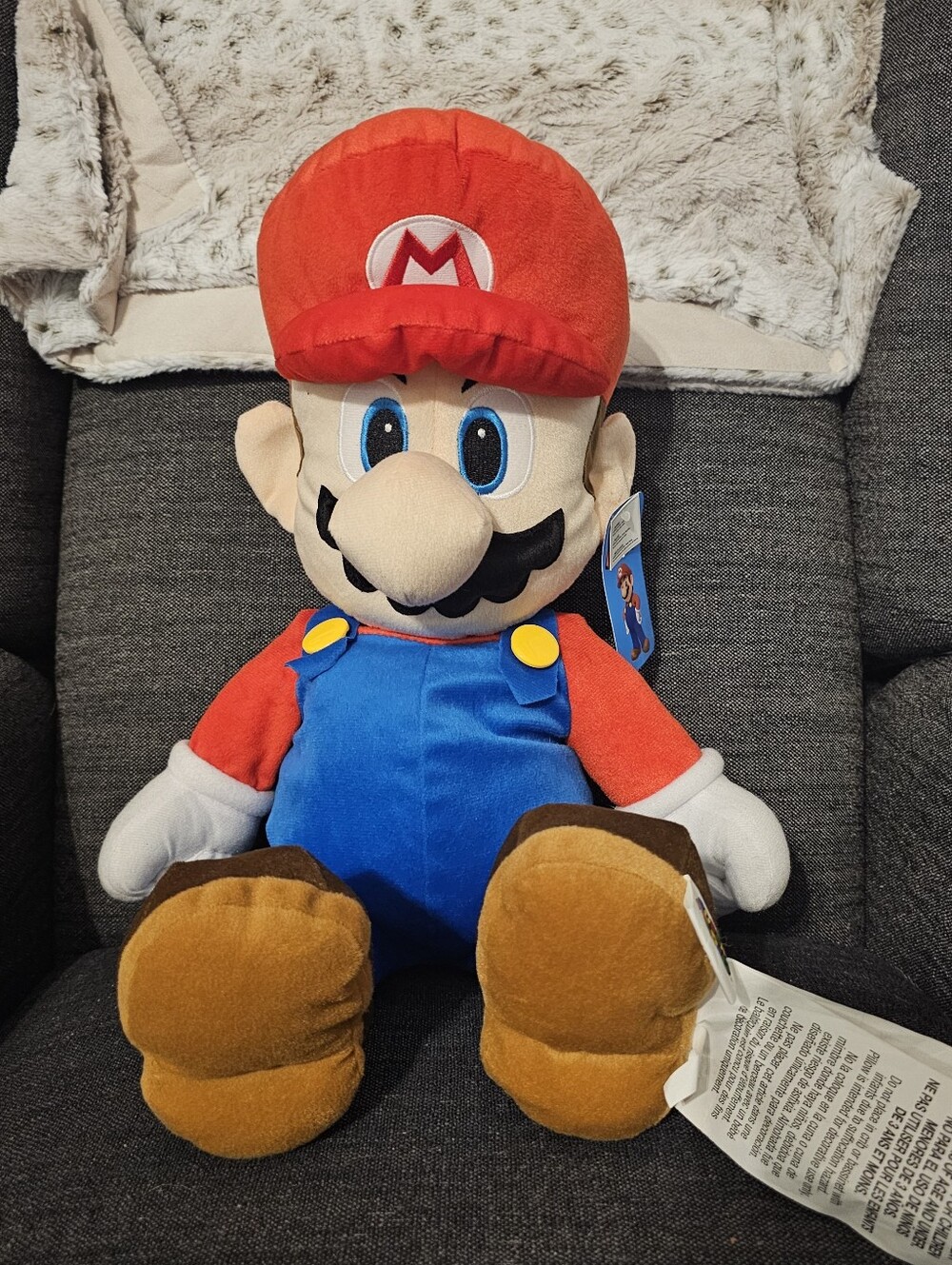 22" Official Nintendo Super Mario Pillow Buddy Plush Cuddle Pillow NWT